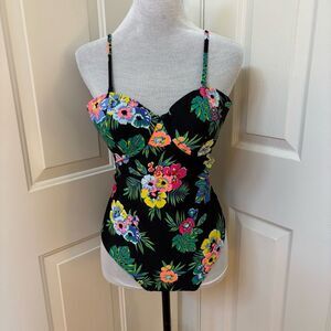 Old Navy Floral Black Swimsuit
